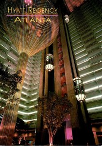 Georgia Atlanta Hyatt Regency Lobby Showing Elevators