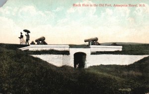 Vintage Postcard 1900's Black Hole in the Old Fort Annapolis Royal N.S. Canada