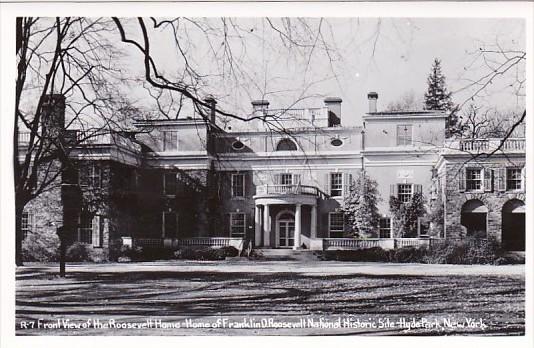 New York Hyde Park Front View Of The Roosevelt Home Franklin D Roosevelt Nati...