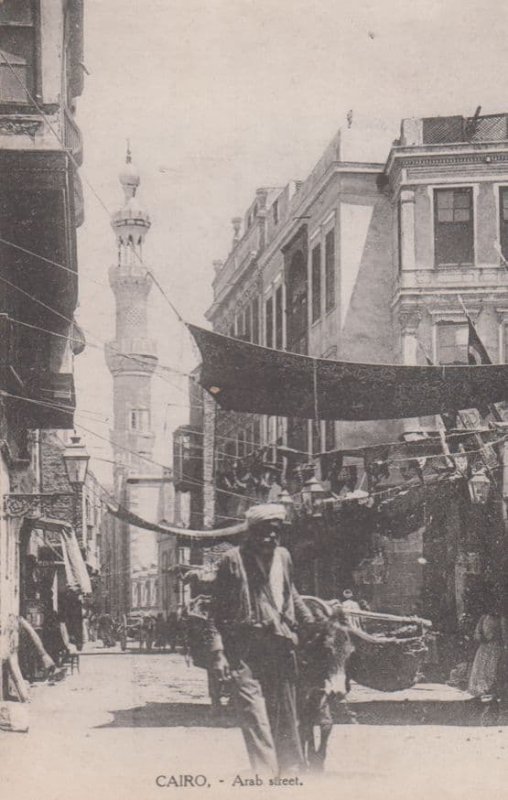 Cairo Arab Street Antique Postcard