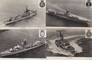 HMS Defender Carron Warrior Corunna 4x Gale & Polden Ship Postcard s