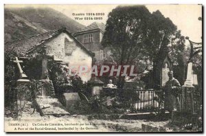 Old Postcard Army Thann A Corner Cemetery Bombard For German