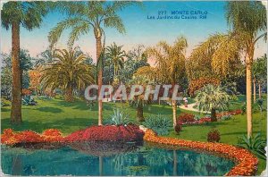 Old Postcard Monte Carlo Casino Gardens