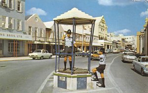 Policeman Who Directs Traffic From Bird Cage Bermuda Postcard