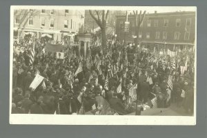 Springfield VERMONT RP 1918 ARMISTICE DAY Celebration AMERICAN FLAG WW1