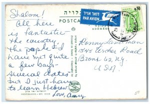 1962 Trees Buildings Mt. Zion Jerusalem Palestine Vintage Posted Postcard