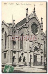 Postcard Old Church Paris Saint Eugene