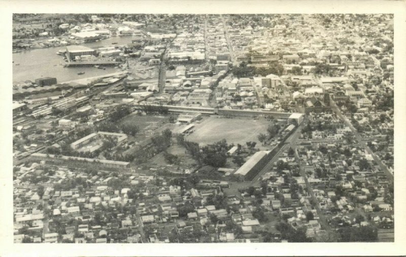 mauritius, PORT LOUIS, Aerial View (1940s) RPPC