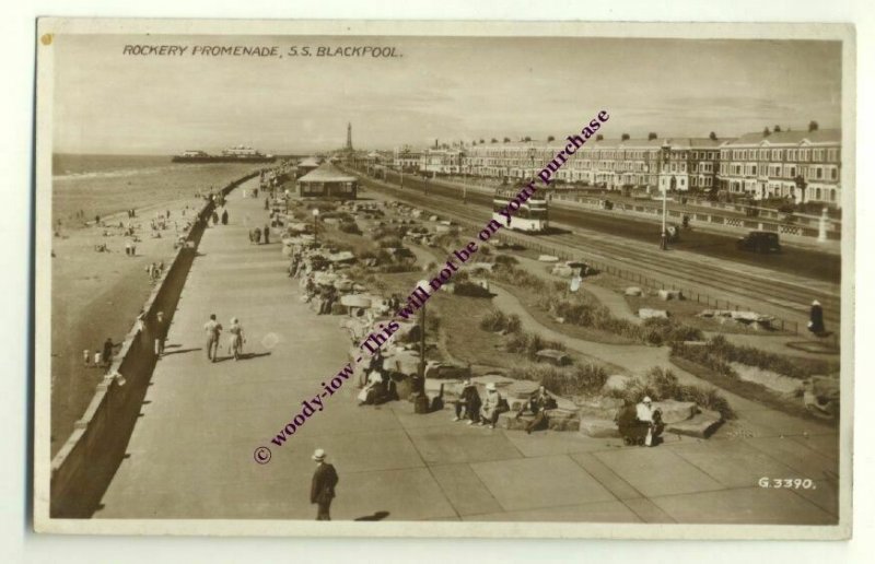 tp1634 - Rockery Promenade , Blackpool , Lancashire - postcard 