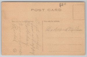 Artist Walter Darr The Heart Break Children On Canoe Sketch Style Postcard T25