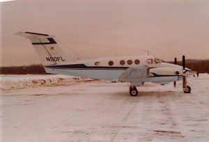 Real photo Birch super King air aft â€“ 90 Airplane Writing on Back 
