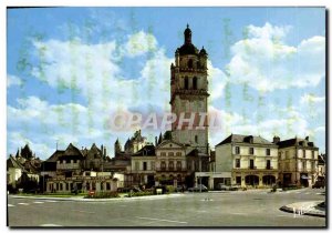 Postcard Modern Wonders of the Val De Loire Loches Place de la Marne and turn...