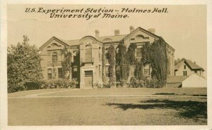 Orono Maine 1932 US Experiment Station Holmes Hall RPPC Photo Postcard 21-5006