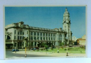 Sao Paulo Brazil Sorocabana Railway Train Station Vintage Cars Postcard 