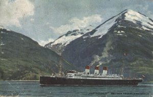 chile, Tierra del Fuego, HSDG Steamer Cap Polonio (1910s) Postcard