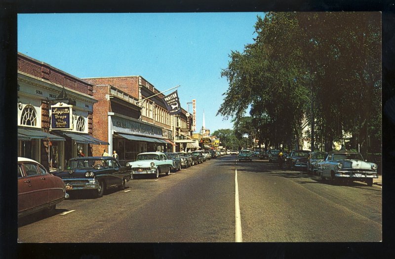 Hyannis, Massachusetts/MA Postcard, Main Street 1956 Chevy Bel Air, Cape Cod