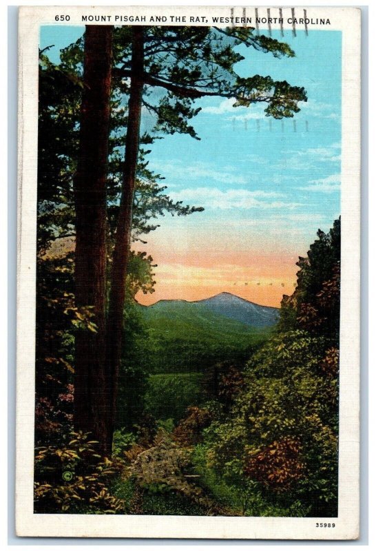 1939 Mount Pisgah And The Rat Western North Carolina NC Posted Vintage Postcard