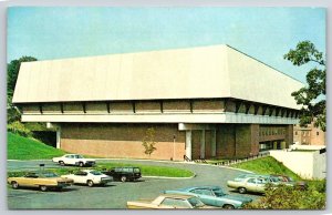 New London CT~US Coast Guard Academy Roland Fieldhouse~c1970s Autos~Chrome PC