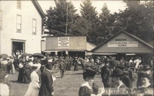 Oxford ME County Fair South Paris & Norway Booths c1910 Real Photo Postcard