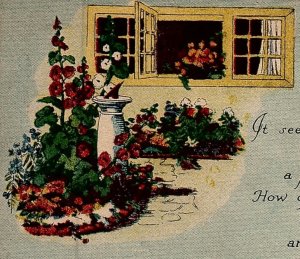 c1910 BIRTHDAY GOOD WISHES FLORAL POETIC UNPOSTED POSTCARD 26-288