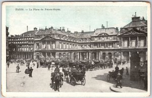 Paris - La Place Du Palais Royal Horse Drawn Carriages France Postcard