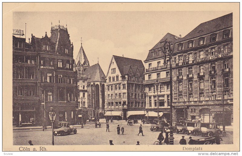COLN, North Rine Westphalia, Germany, 1900-1910's; Domplatz