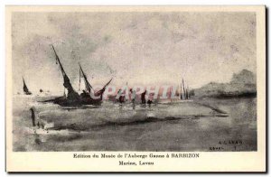 Old Postcard Museum of & # 39auberge Ganne Barbizon Navy has Lavau