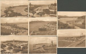 PLYMOUTH DEVON ENGLAND~LOT 8 PHOTO POSTCARDS-HOE-PIER-DRAKES ISLAND-LIGHTHOUSE