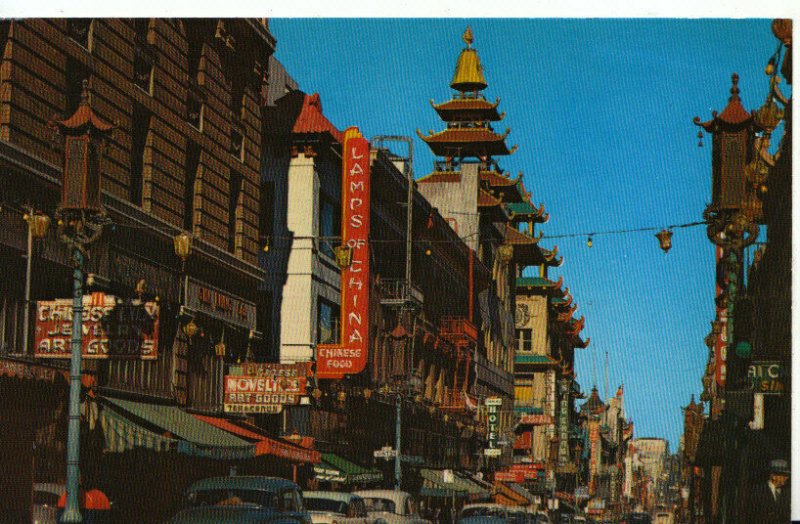 America Postcard - Grant Avenue - Chinatown - San Francisco - Ref 8122A