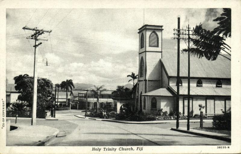 fiji islands, SUVA, Holy Trinity Church (1930s) Naval Censor