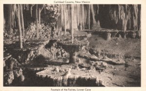 Vintage Postcard 1920's Fountain Fairies Lower Cave Carlsbad Caverns New Mexico