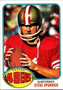 1976 Topps Football Card Steve Spurrier San Francisco 49ers sk4583