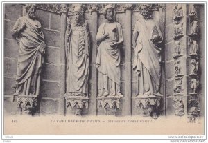 Statues Du Grand Portail, Cathedrale De REIMS (Marne), France, 1900-1910s