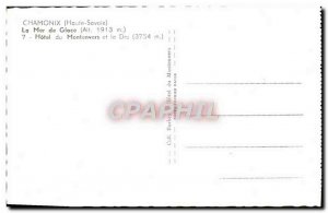 Modern Postcard Chamonix The Sea of ​​Ice Hotel Montenvers and Dru