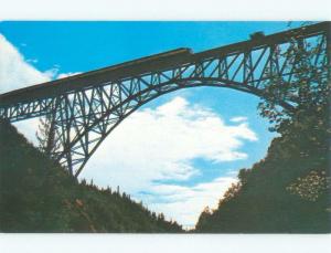 Pre-1980 BRIDGE SCENE Hurricane Gulch - Near Cantwell & Talkeenta AK d3865