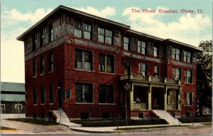 Postcard The Olney Hospital in Olney, Illinois~2500