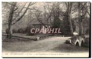 Old Postcard Rambouillet Park The Shell and the Bridge on the River