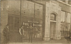 RPPC; Wellington Pool & Billiard Parlor, Posted Oklahoma City OK 1907