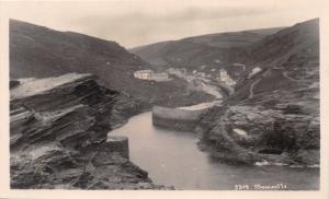 BOSCASTLE CORNWALL UK~HARBOUR~A H HAWKE, HELSTON #5319 REAL PHOTO POSTCARD