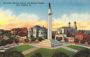 Civil War, Linen Era, Confederate Gen Robt E Lee, New Orleans,LA,Old Postcard