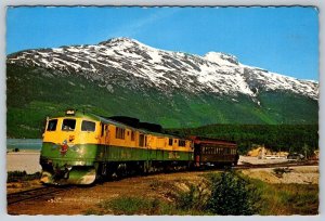 White Pass Yukon Railroad Train, Gold Rush Trail, Chrome Postcard