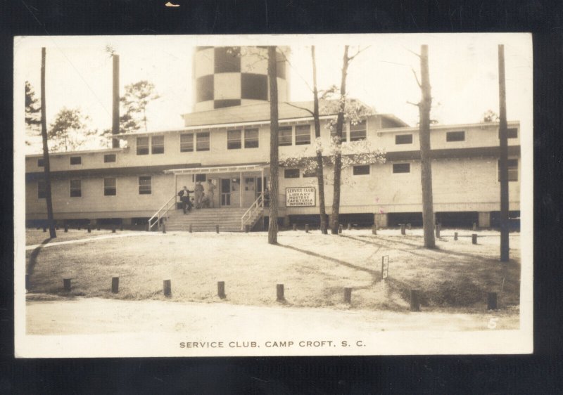 RPPC CAMP CROFT SOUTH CAROLINA SC SERVICE CLUB VINTAGE REAL PHOTO POSTCARD