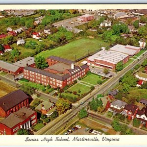 c1960s Martinsville, VA Senior High School Aerial Gymnasium Community PC A232