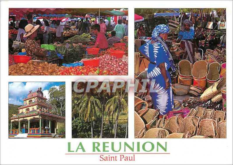 Modern Postcard Reunion Island Le Marche in St Paul