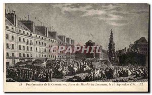 Old Postcard Proclamation of the Constitution Place du Marche innocent 14 Sep...