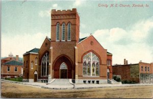 Keokuk Iowa Trinity M.E. Church 1911 to Clarinda Iowa Postcard X7