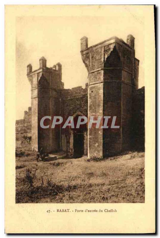 VINTAGE POSTCARD Rabat Main door of Chellah