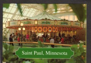 MN Carousel Merry Go Round Town Square Park St Saint Paul Minnesota Postcard