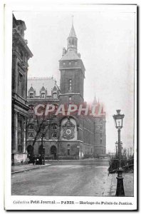 Old Postcard Paris Clock Justice Palace