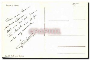 Old Postcard Barque du Leman boat